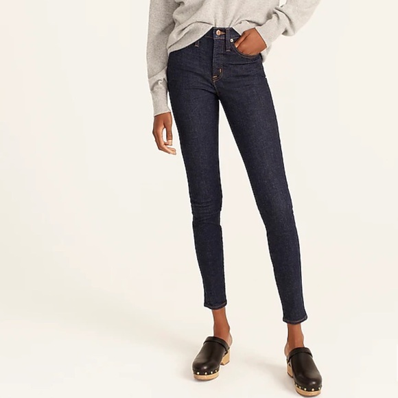 J.Crew Tall 9” Mid-Rise Toothpick Jean in Classic Rinse Wash - Picture 1 of 6